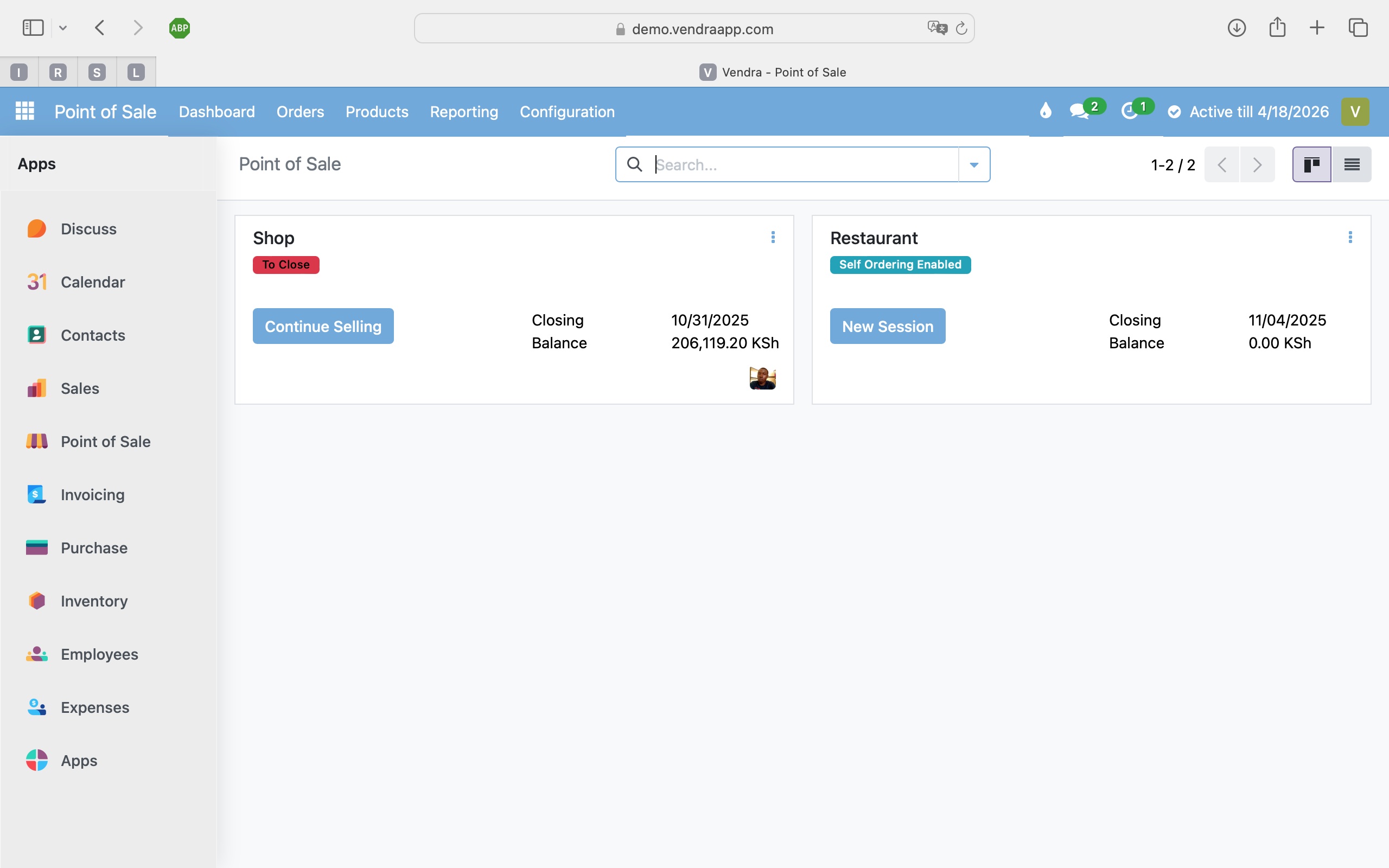 Vendra ERP Software Kenya - Business Management Dashboard for Small Businesses