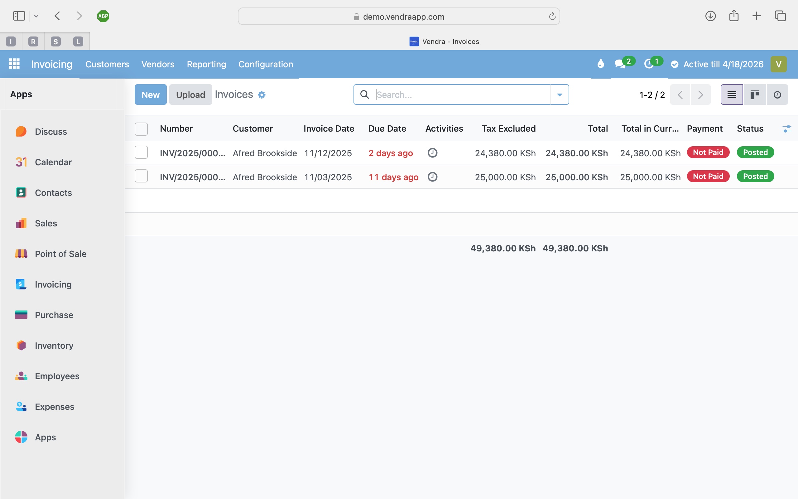 Vendra Invoicing Software Kenya - Professional Invoice Generation for Kenyan Businesses