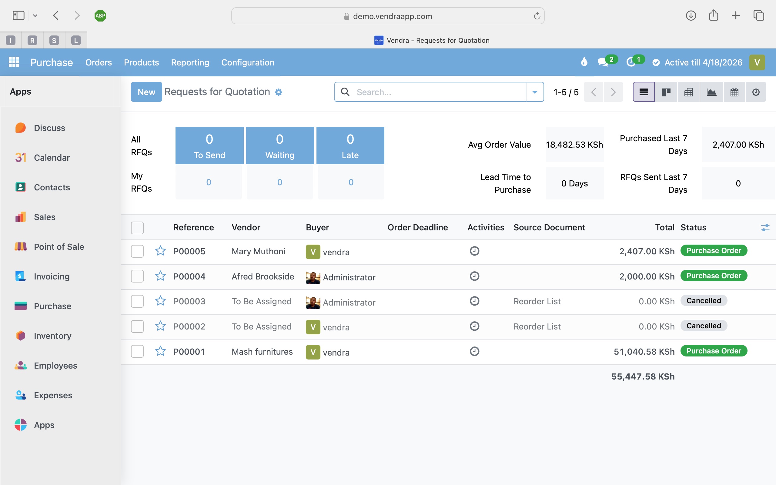 Vendra Purchase Order Management System - Supplier Order Tracking for Kenyan Businesses